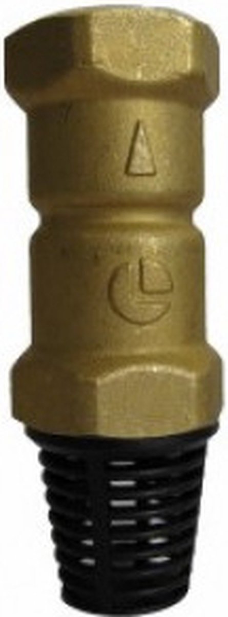 Luise THB messing veerbelaste voetklep, met kunststof korf, binnendraad-1½”, Ø 58 mm, h = 155 mm, 20 bar