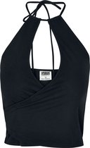 Urban Classics Wrap halternek Dames Top - zwart - L