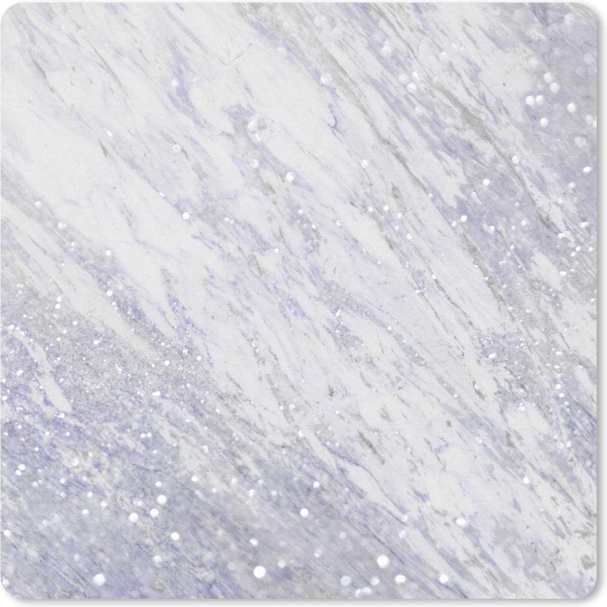 Muismat 30x30 cm - Mousepad Marmer - Glitter - Acryl - Muismatten