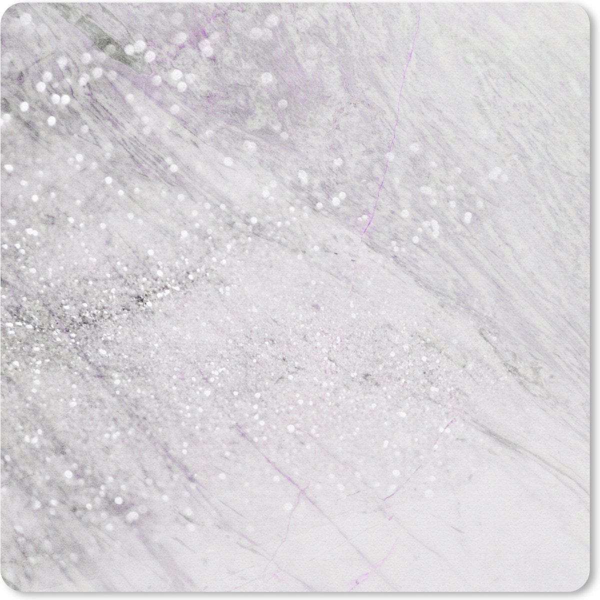 Muismat 30x30 cm - Mousepad Marmer - Aderen - Paars - Muismatten
