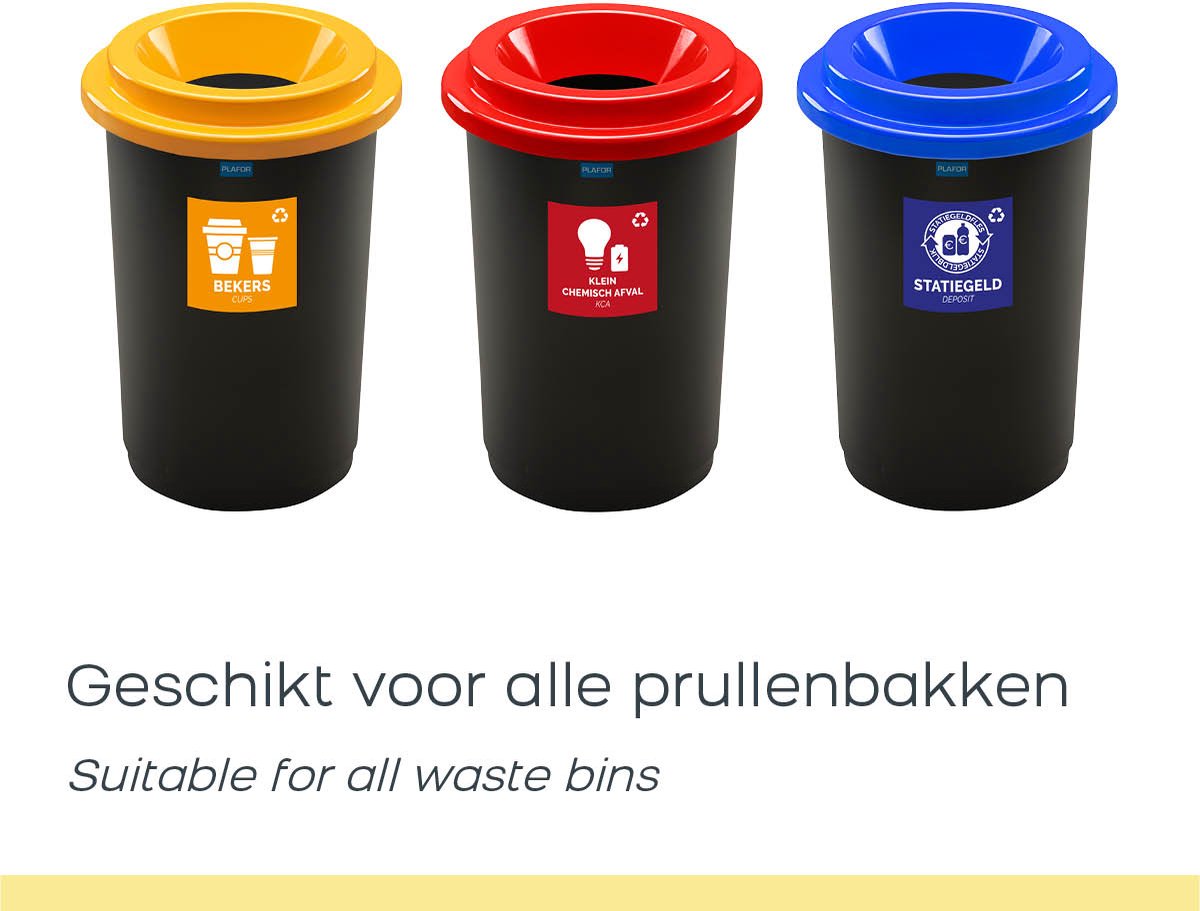 Lot 4 20.1x14cm Lot De 4 Autocollants Recyclage Poubelles - Résistants Intempéries 20x14cm Signalétique Recyclage Maison