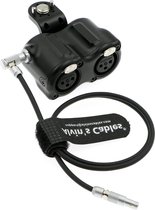Bol.com 5-pins Rode naar dubbele XLR-adapter - audio-uitbreiding voor RODE V-Raptor ARRI Alexa Z-CAM-E2 - 48V fantoomvoeding - r... aanbieding