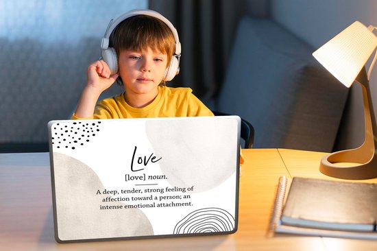 Sticker pour ordinateur portable - 14 pouces - Amour - Bande - Citation