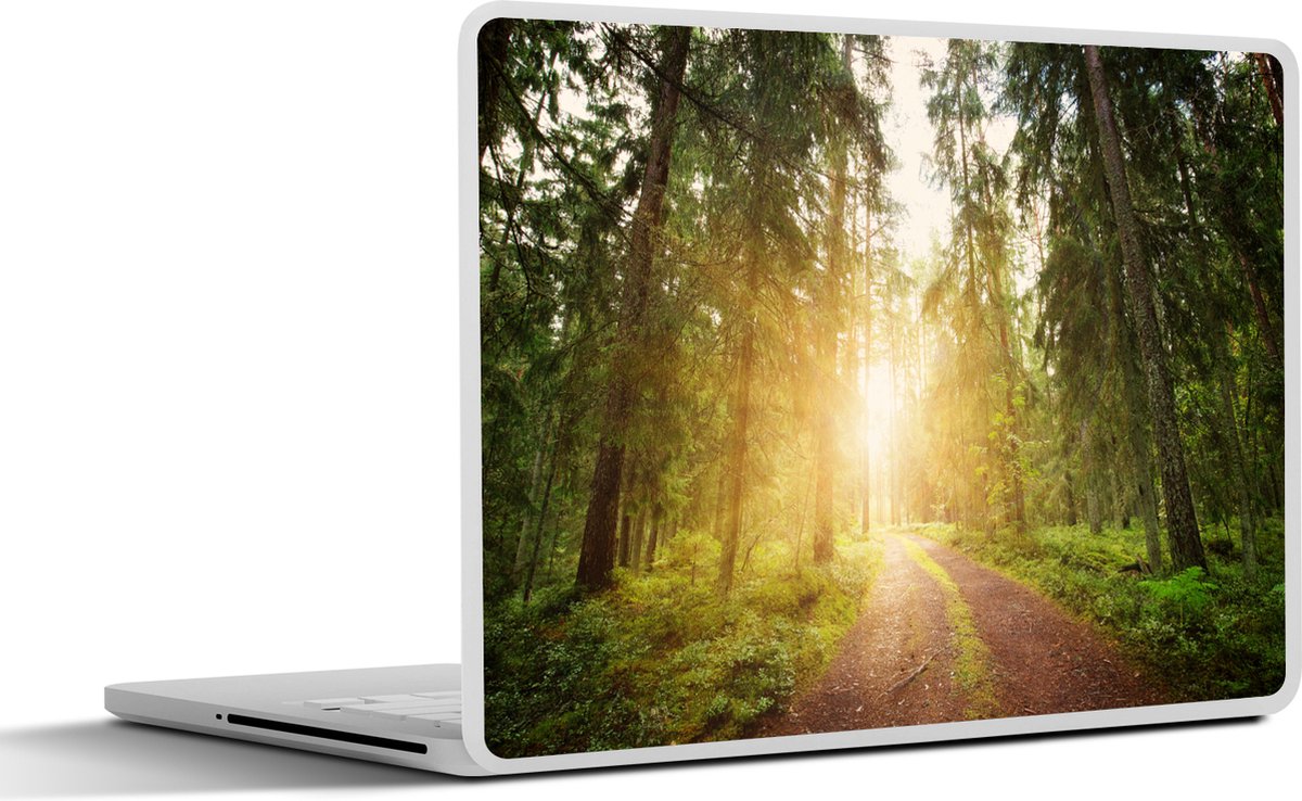 Laptop sticker - 13.3 inch - Bos - Boom - Zon - 31x22,5cm - Laptopstickers - Laptop skin - Cover