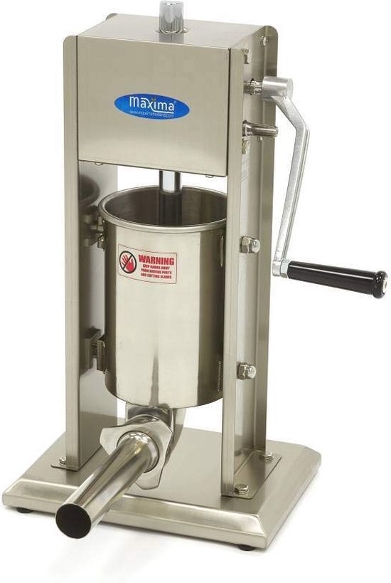 Worstenvuller 5 Liter - Verticaal - Rvs - Met 4 Vulbuizen - 2 Snelheden   Worstmachine   Worstvuller   Maxima