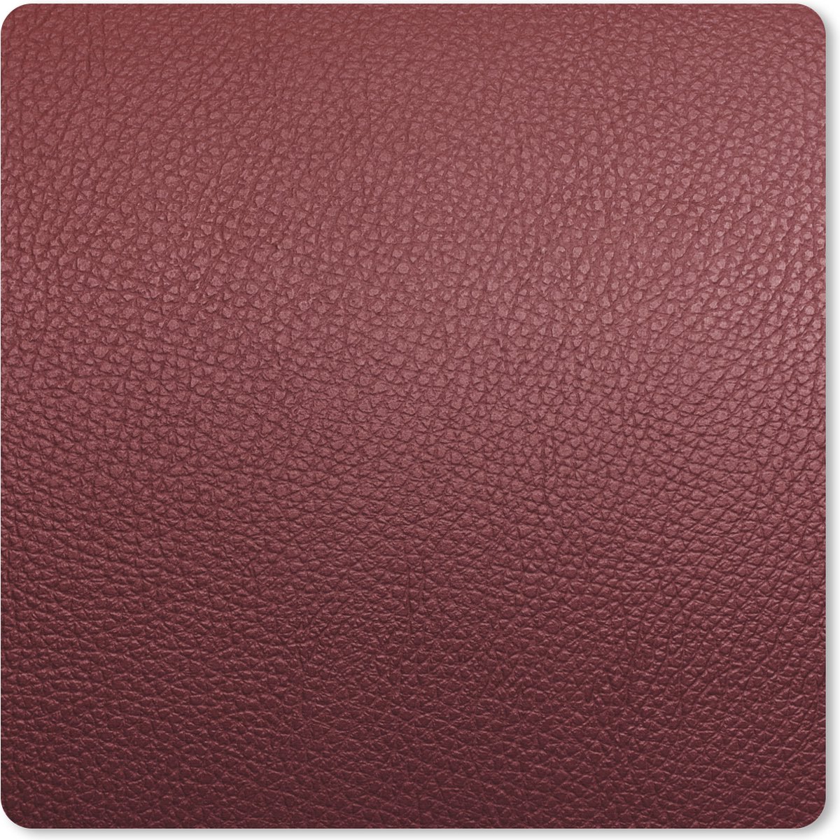 Muismat 30x30 cm - Mousepad Leer - Lederlook - Rood - Licht - Muismatten