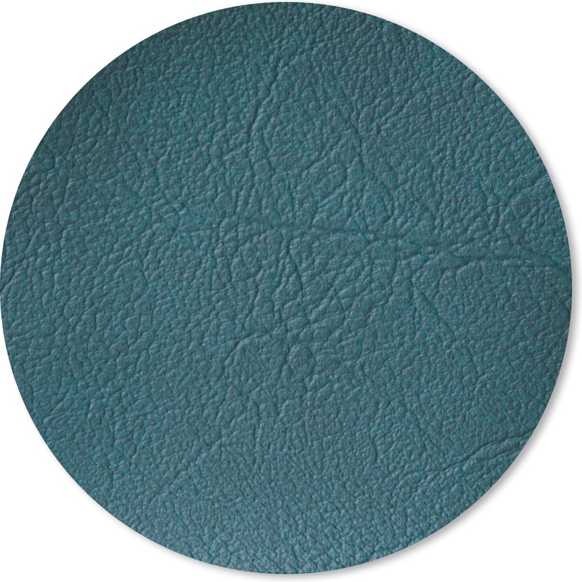 Muismat rond 20x20 cm - Mousepad Leer - Lederlook - Groen - Blauw - Ronde muismatten