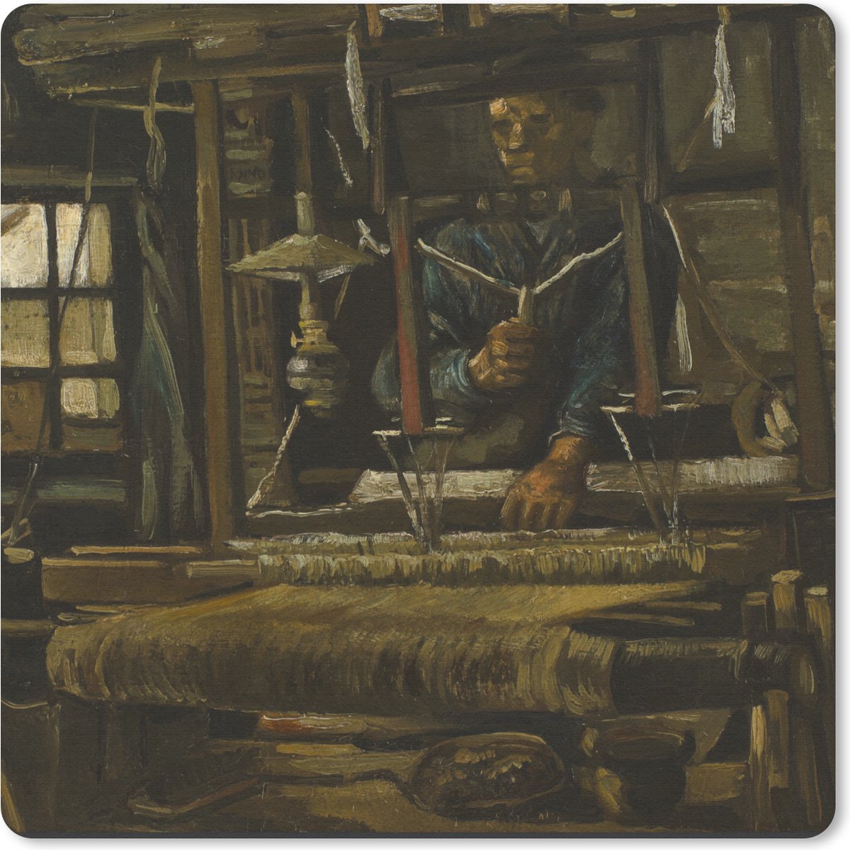 Muismat 20x20 cm - Mousepad De wever - Vincent van Gogh - Muismatten