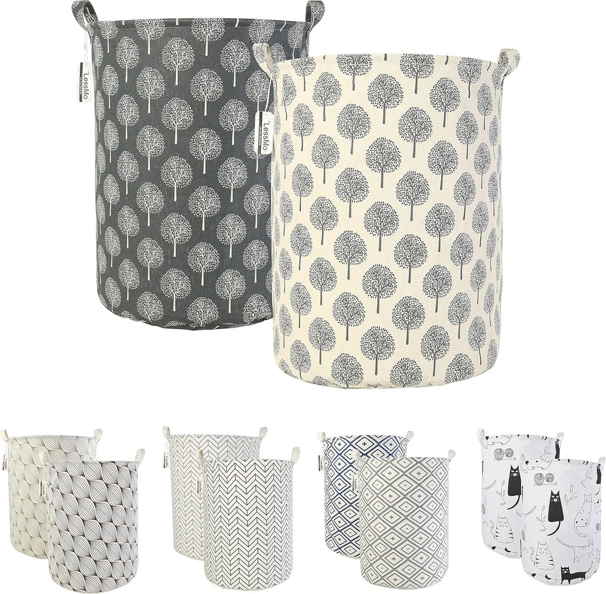 Goedkoopste Opvouwbare wasmandsorteerder set van 2 - 60 liter - ideaal voor sorteren van wasgoed - duurzame en stijlvolle oplossing - 50 x 40 cm