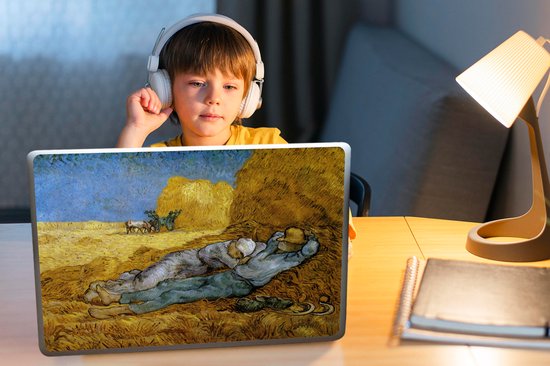 Laptop sticker - 15.6 inch - De Siesta - Vincent van Gogh - 36x27,5cm - Laptopstickers - Laptop skin - Cover