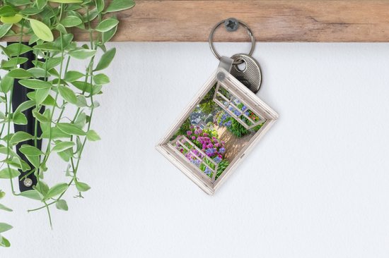 Sleutelhanger - Hortensia - Doorkijk - Bloemen - Zomer - Paars - Pad - Uitdeelcadeautjes - Plastic