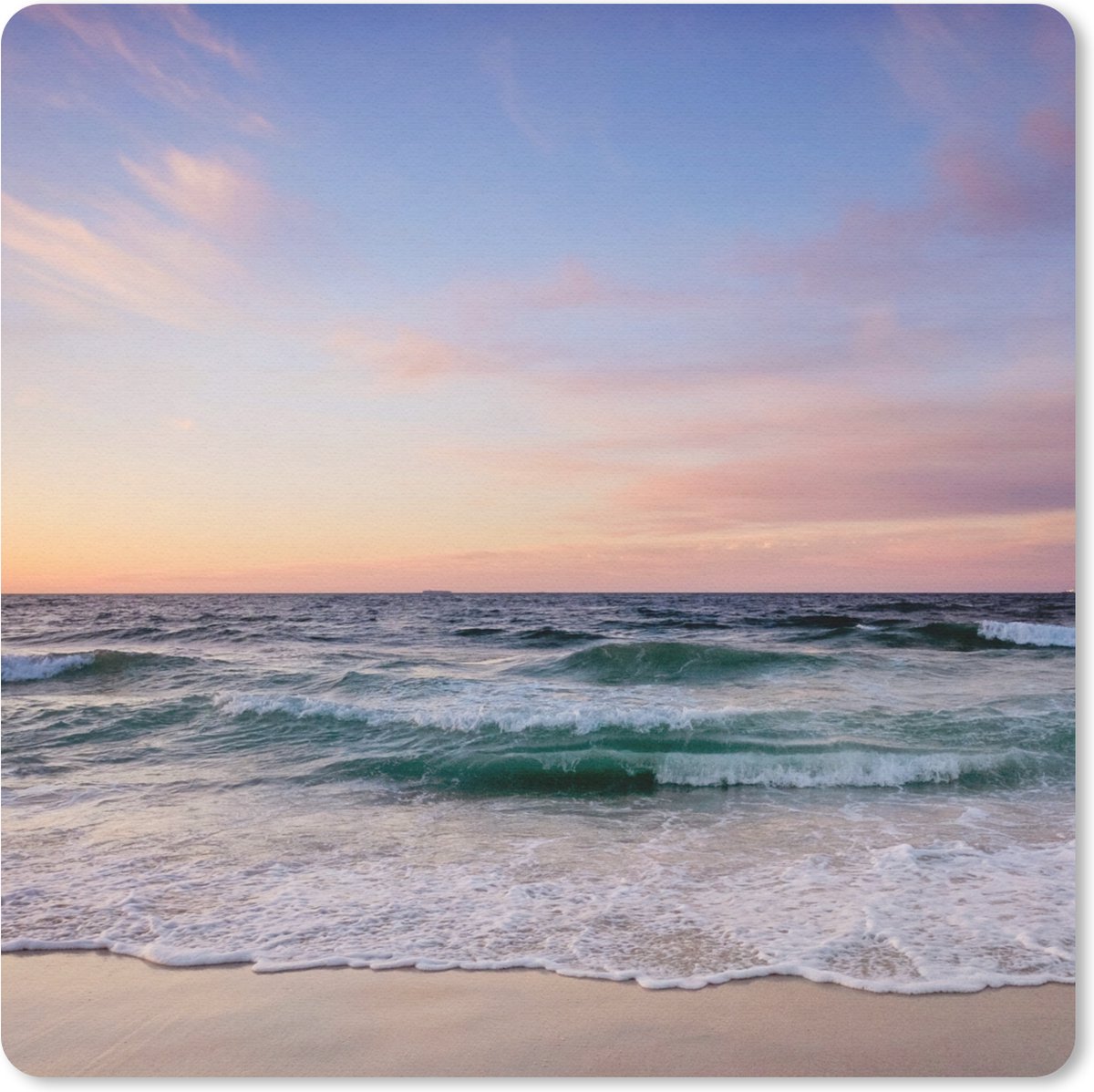 Muismat 20x20 cm - Mousepad Strand - Pastel - Kleuren - Muismatten