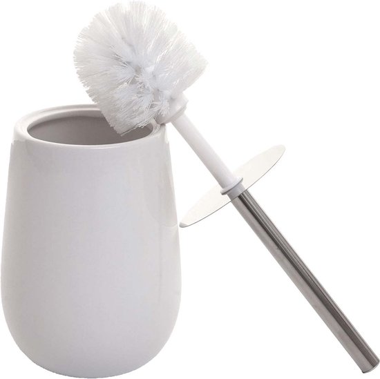 5-delige badkamerset HWC-C72, WC-set badkameraccessoires, keramiek ~ zwart