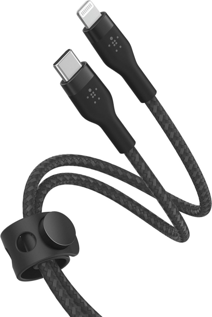 Belkin BOOST CHARGE™ Braided USB-C naar Apple iPhone Lightning - 1m - Zwart