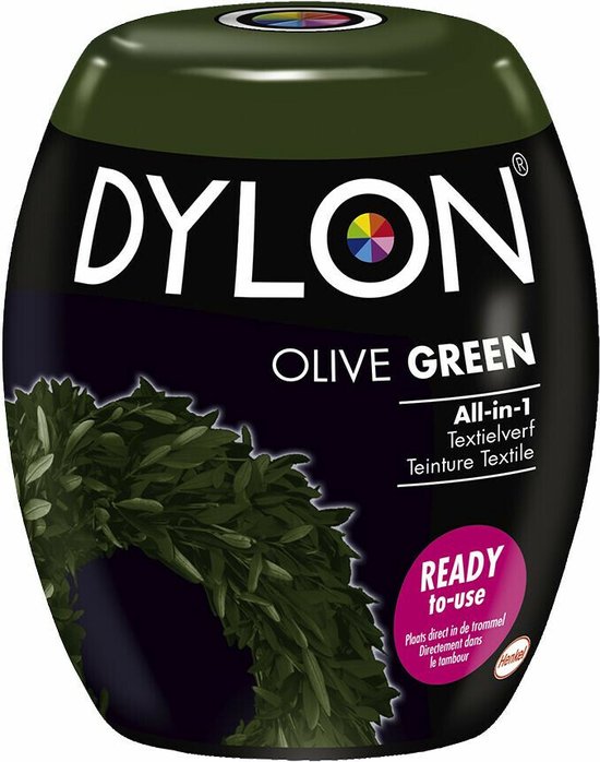 Foto: 3x dylon textielverf olive green 350 gr