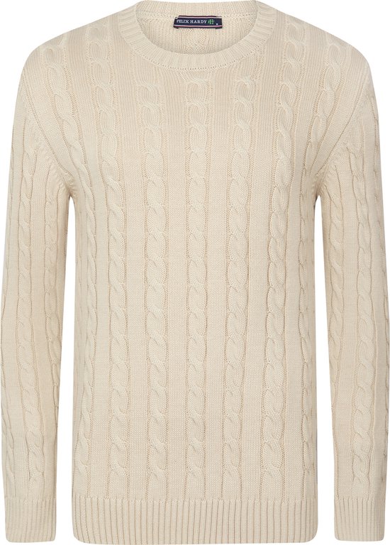 Felix Hardy Pull Tricoté - Pull Homme Beige - 2Xl