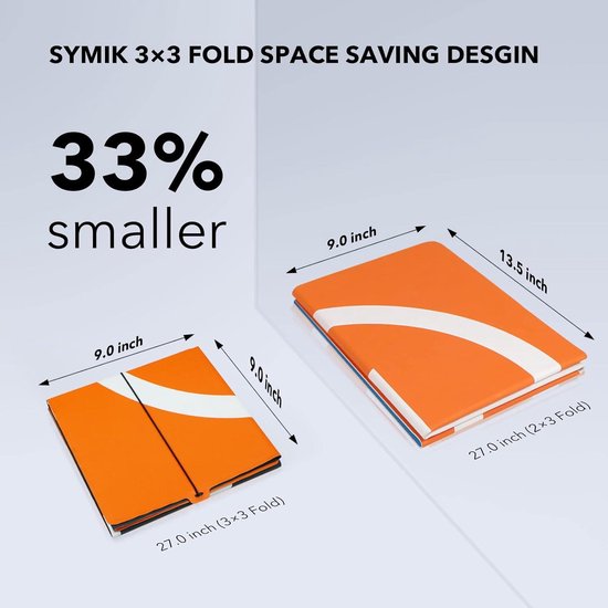 SYMIK LP570 Drone Landing Pad (3 x 3 pliegues) pesada de doble cara impermeable 22.5 pulgadas/22.4 in helipuerto plegable para DJI Mavic 4 Pro/Air 3S/Mini 4 Pro/Mini 3 Pro/Mini 2/SE/Mini 4K