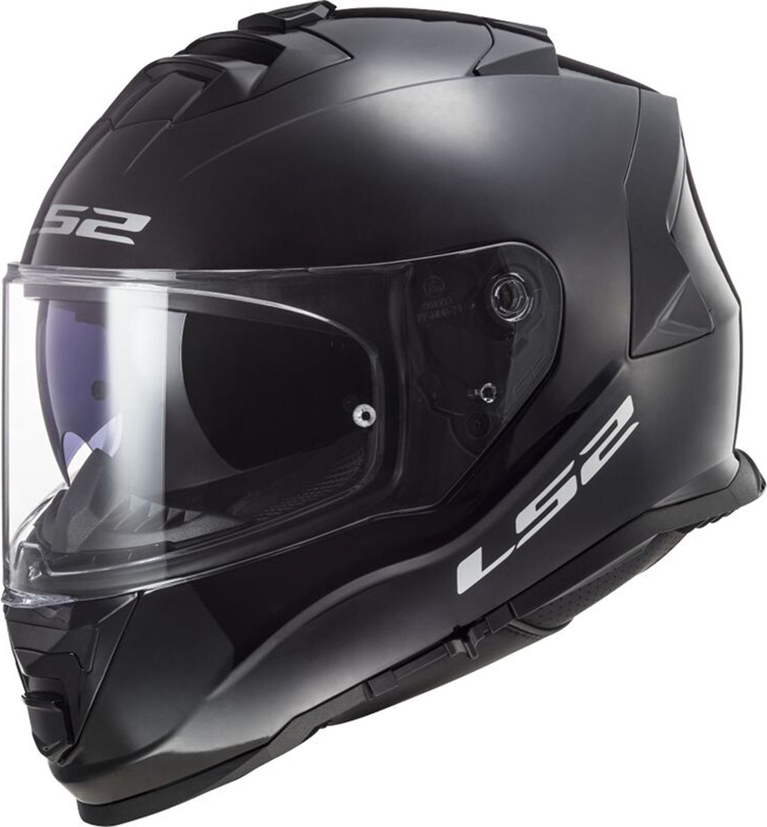 LS2 FF800 STORM II SOLID GLOSS BLACK-06 XXL - Maat 2XL - Helm