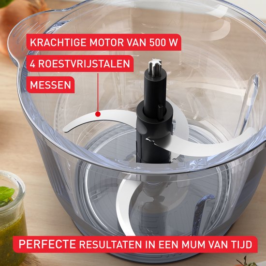 Tefal Choppeo MB6031 - Hakmolen - Glazen Bowl - 500 ml - Compact - Geschikt voor Groenten en Sauzen — afbeelding 2