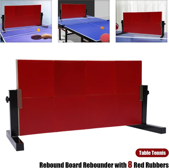 Planche De Rebond Tennis De Table – Réglable Avec 8 Blocs De Caoutchouc