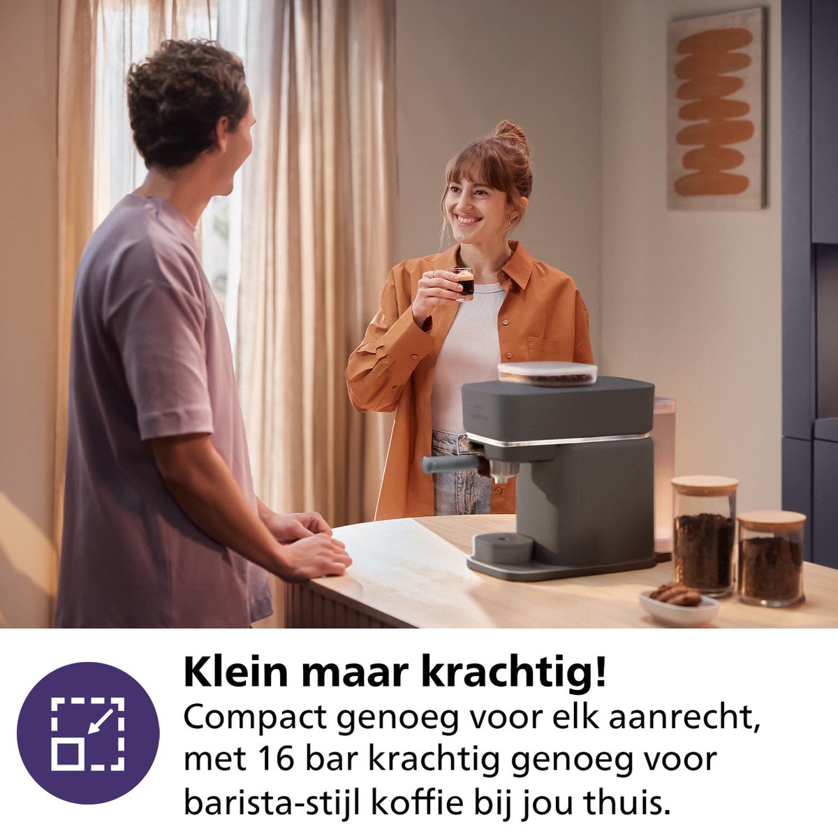 Afbeelding 3 van Philips Baristina - BAR300/60 - Espressomachine - Pistonmachine - Zwart