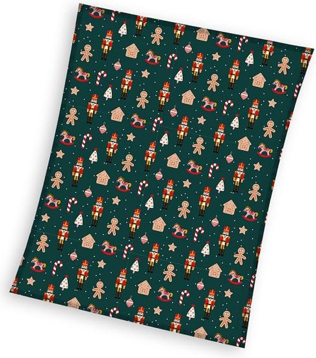 Fleece plaid kerst 150 x 200 cm
