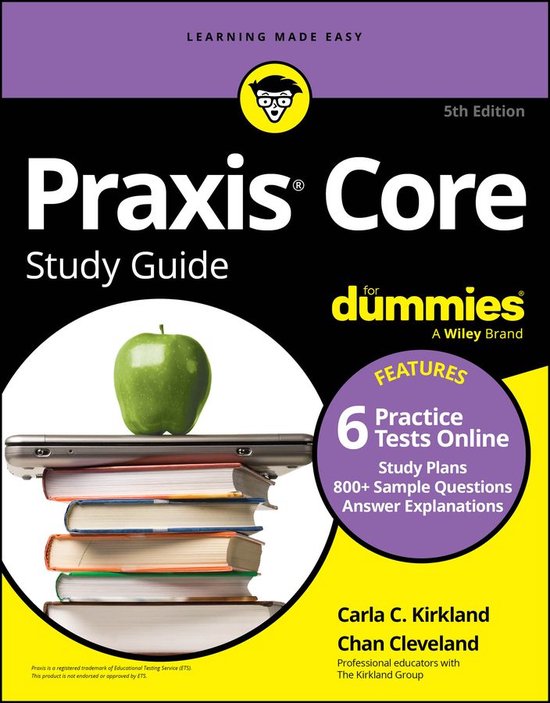 Praxis Core Study Guide For Dummies - cover