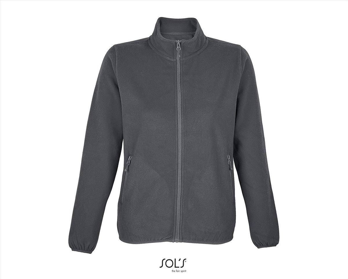 SOL’S Women´s Factor Zipped Fleece Jacket L03824 Charcoal Solid Grijs