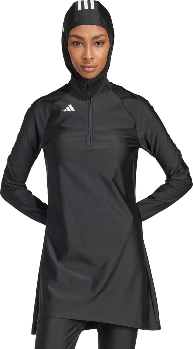 adidas Performance 3-Stripes Swim Longsleeve Dames Zwart