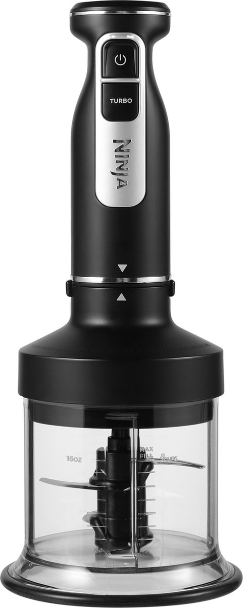 Ninja 3-in-1 Multifunctionele Mixer Set - Staafmixer - Handmixer - Hakmolen - 850 Watt - 700 ml - RVS - CI100EU van Ninja — afbeelding 4