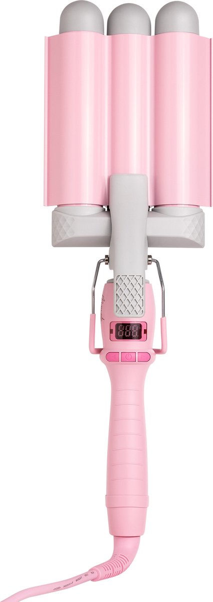 Mermade Pro Waver - Haarkrultang - Roze Wafeltang - GolvenKrultang - 32mm Pink