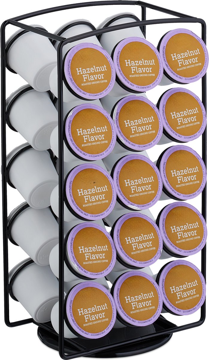 capsulehouder draaibaar - geschikt voor Keurig K-cups - voor 30 cups - zwart