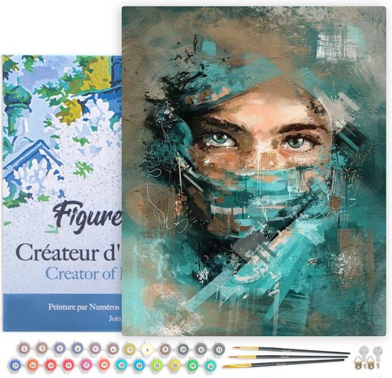 Fleurs abstraites Peinture DIY Par Numéro Kits sur Toile Acrylique Cadeaux Artisanat 40x50cm(Framed Fleurs abstraites Peinture DIY Par Numéro Kits sur Toile Acrylique Cadeaux Artisanat 40x50cm(Framed