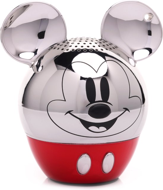Bluetooth speaker klein platina Mickey Mouse Bitty Boomer, draagbaar, krachtig geluid, stereo koppelbaar, 4+ uur batterij