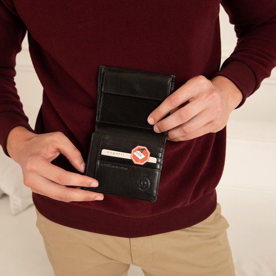 MATADOR #Granada Herenportemonnee van leer, met elegante geschenkdoos, elegante herenportemonnee met RFID-blokkering, luxe portemonnee van leer met ritssluiting en veel kaartvakken, GRANADA, Klassiek