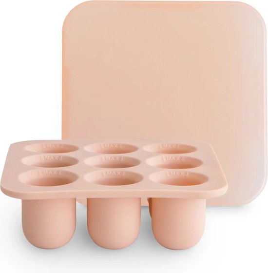 Mushie Fresh Food Feeder Tray Diepvries Bewaarbakjes Baby Voedsel Blush van Mushie — afbeelding 5