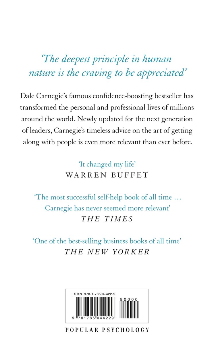 How to Win Friends and Influence People - back cover