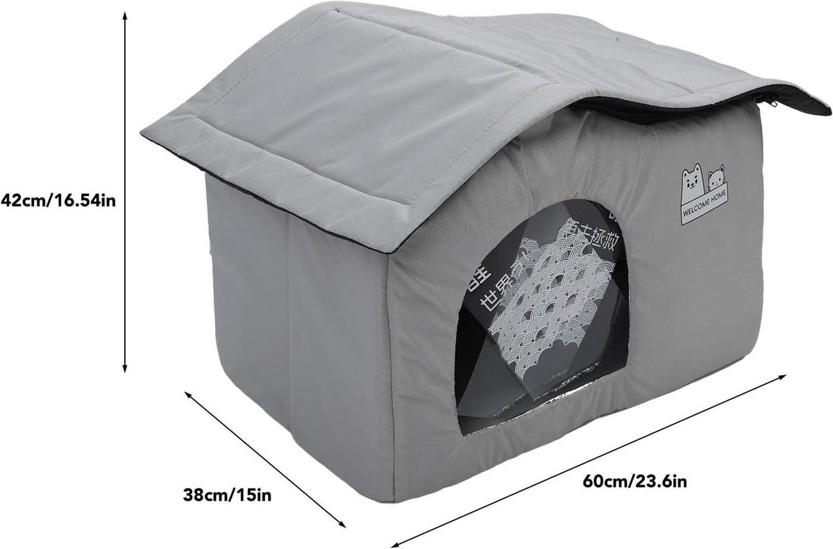 Maison De Chat Extérieure Rafraîchissante Avec Poche à Glaçons - Abri Portable Isolé été - 6
