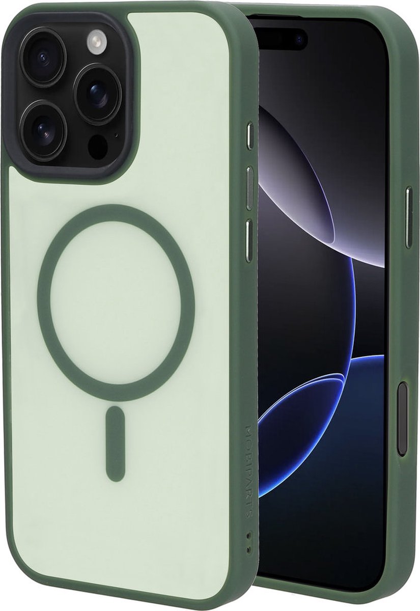 Mobiparts hoesje geschikt voor Apple iPhone 16 Pro Max - Hardcover - MagSafe - Groen
