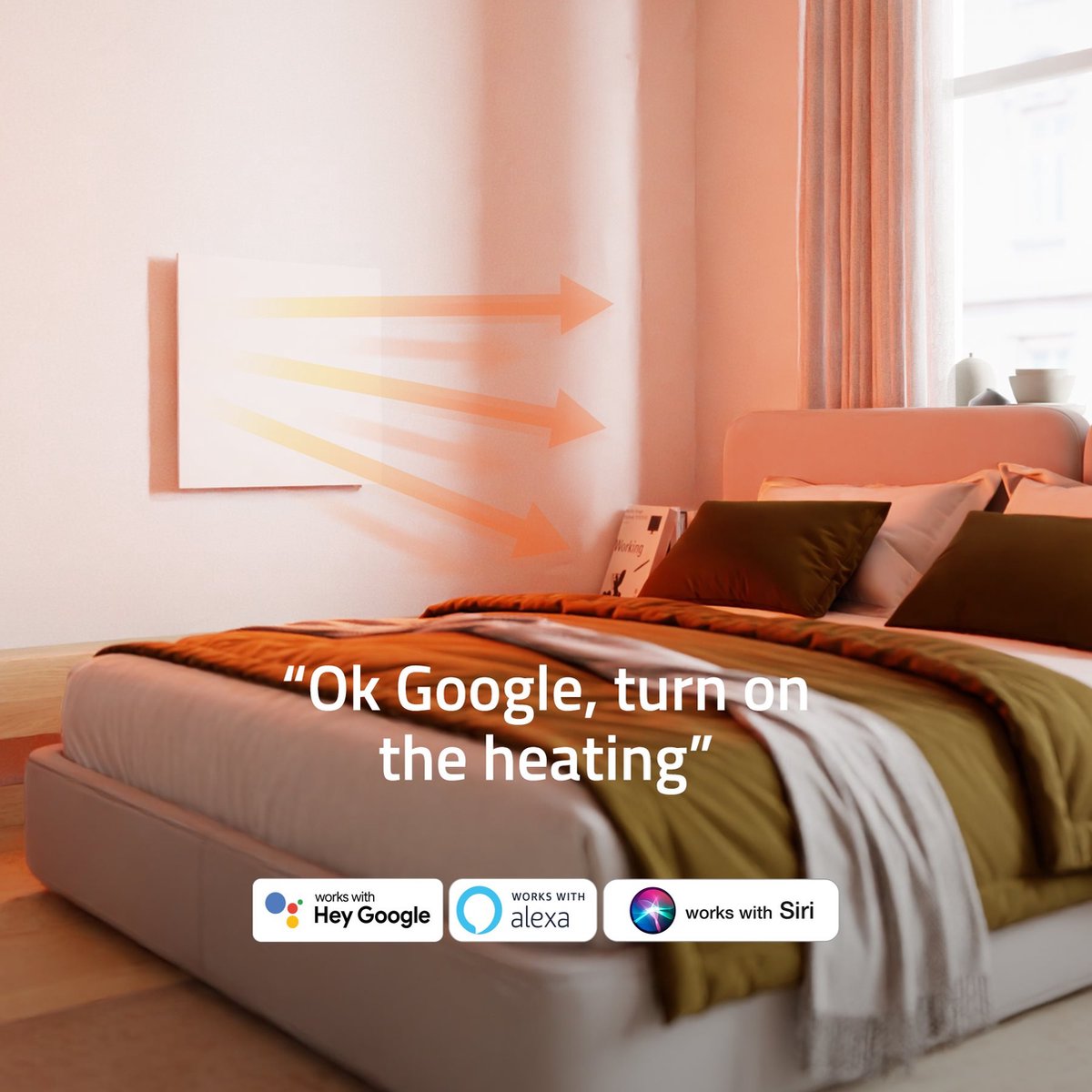 Hombli Elektrische Kachel – Smart Infrarood Verwarmingspaneel – Elektrische Radiator – Heater – 10m2 – 400W – Wit Glas – foto 7
