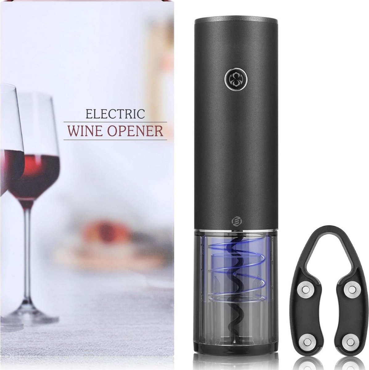Equivera Elektrische Kurkentrekker Set - Automatische Wijnopener - Wijn Accessoires - Flessenopener - Cadeautip - Premium
