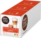 Bol.com Nescafé Dolce Gusto capsules Latte Macchiato Caramel - 48 koffiecups voor 24 koppen koffie aanbieding