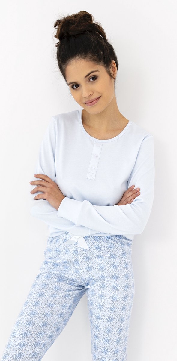 S& Sensis Sensis Dames Pyjama Winter Interlock Blauw Josefina 42 /
