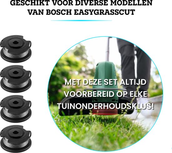 Somstyle Maaidraad Set Geschikt voor Bosch EasyGrassCut - 4 Stuks - Ø 1,6 MM - Draadspoel voor Grastrimmer - 5 Meter - Trimmerdraad van Somstyle — afbeelding 4