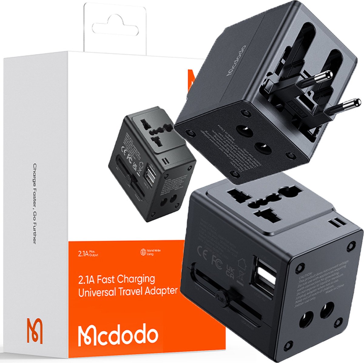 Mcdodo® Adapter - Oplader - Voor telefoon - USB-C USB-A - 10.5W