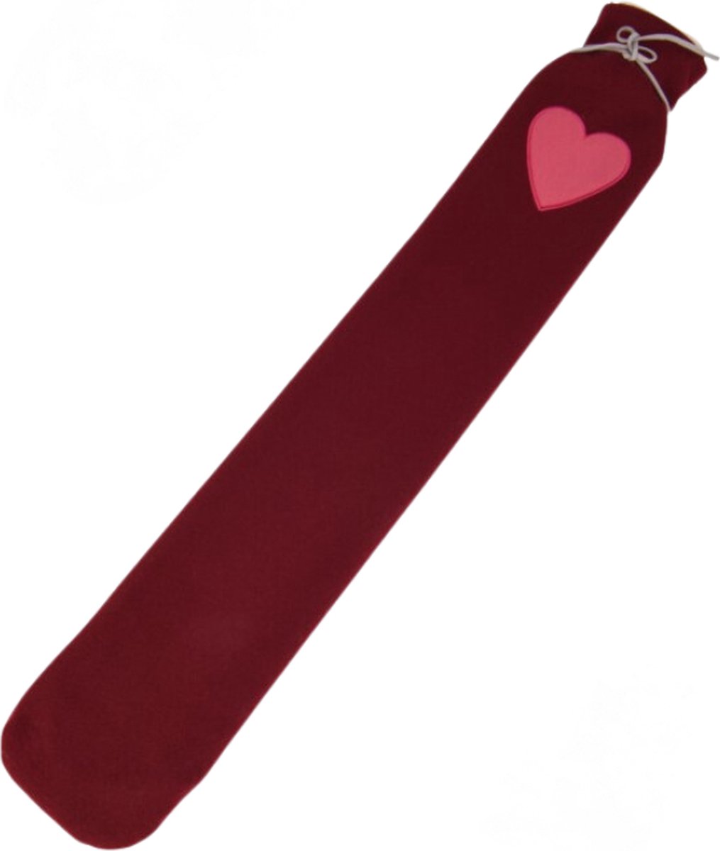 Goedkoopste Home & Styling Warmwaterkruik Lang Hartje - 72cm - Bordeaux
