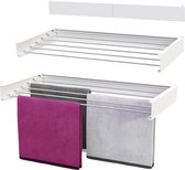 Wandmontage kledingrek 120 cm, opvouwbaar droogrek met