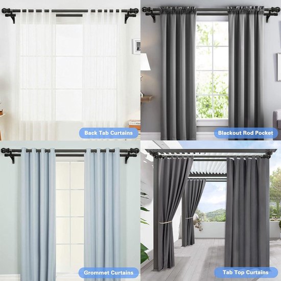Uitschuifbare Gordijnroede 150 Tot 300 cm Aanbieding ⏰ | Voo