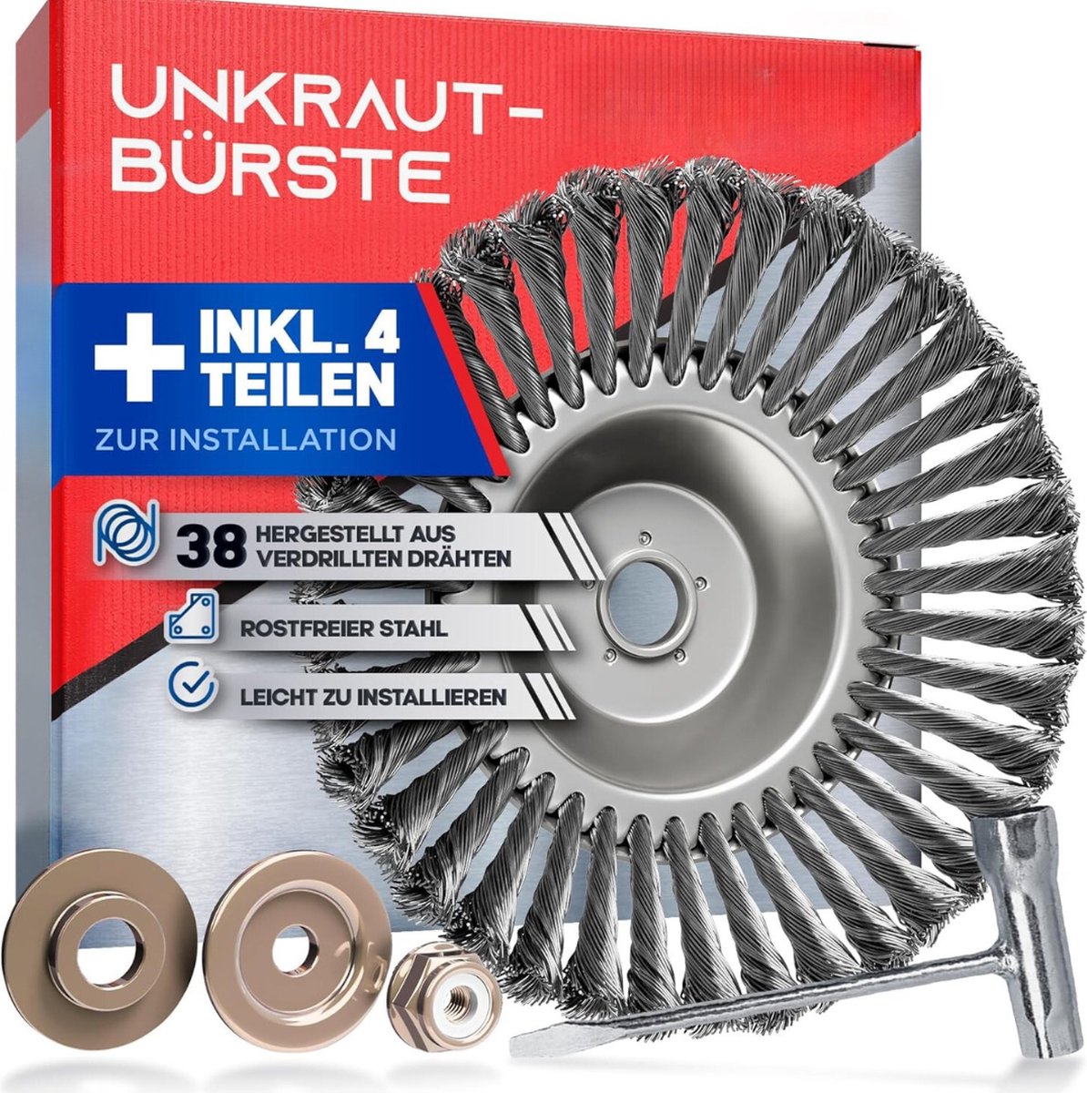 Solacis Onkruidborstel Bosmaaier Onkruidborstel bosmaaier Onkruidborstel voor bosmaaier Onkruid borstel Must have om onkruid te verwijderen!