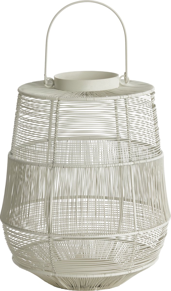 Light & Living Light&living Windlicht Ø27x33 cm MOTIJO crème Wit